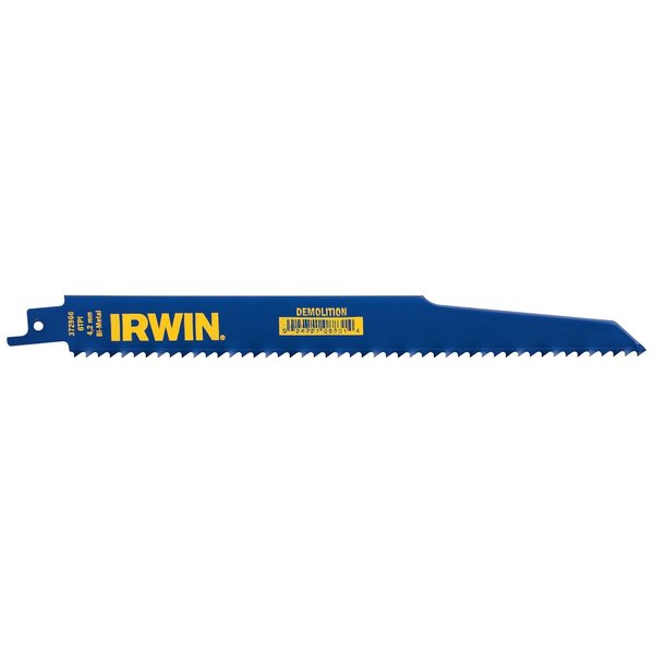 Irwin 9 in. Bi-Metal Reciprocating Saw Blade 6 TPI 5 pk 372966P5